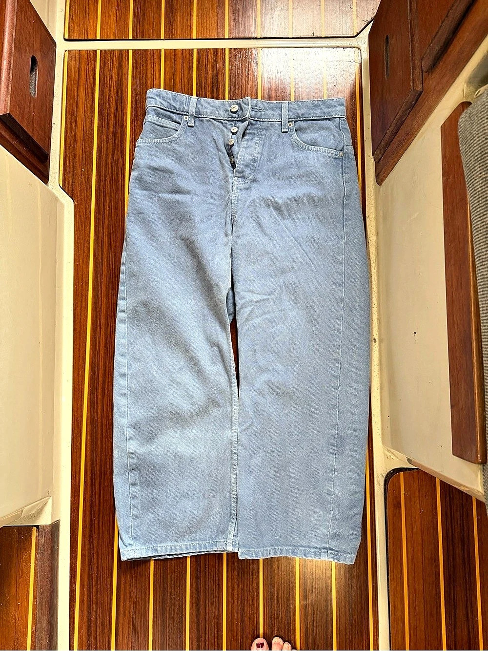 Free People barrel pants light blue 26